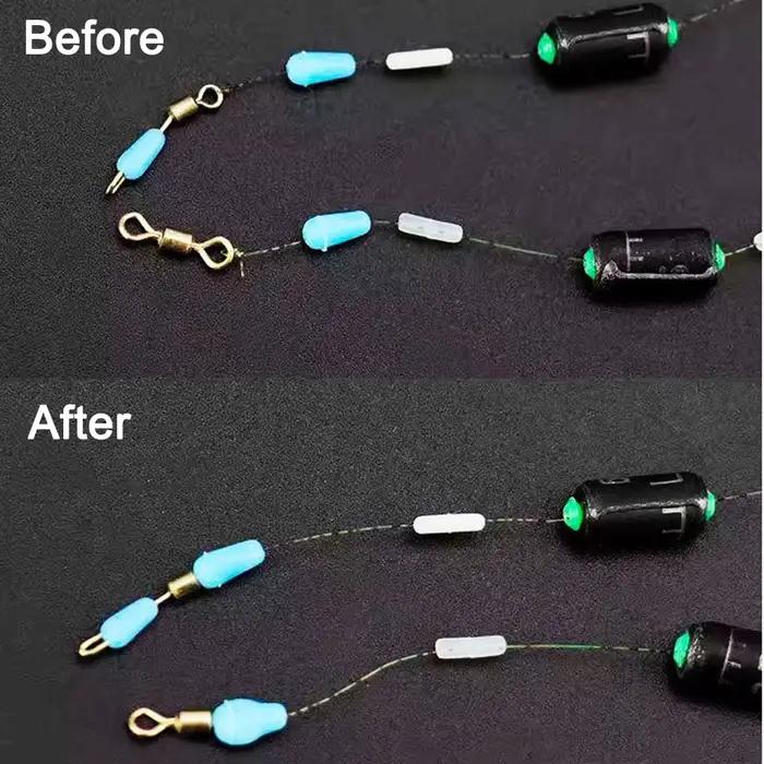 50 pièces stoppers ovales bleus pêche mer - Accessoire anti-enroulement qualité mer pour pêche à la mouche