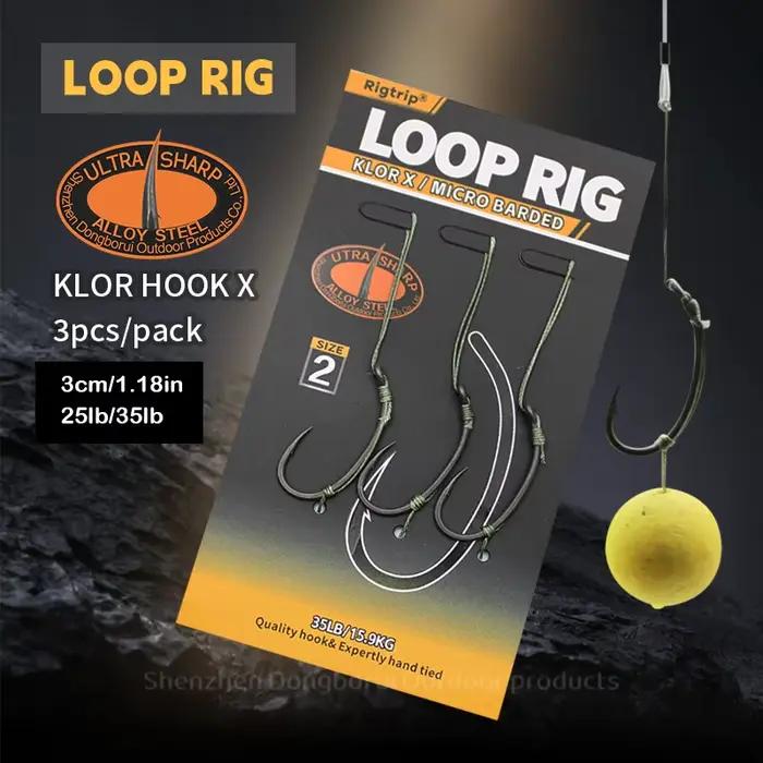 Sections combi rig prêtes à l'emploi 35LB avec hameçons souples tailles 2-8 pour pêche carp
