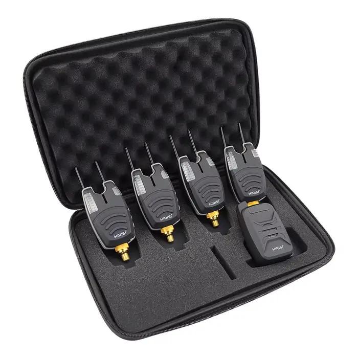 Kit alarme pêche carpe sans fil 1+4 - Indicateur touches lumineux et sonore B1230 - Accessoires pêche