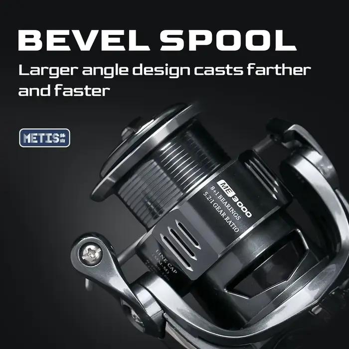 Moulinet spinning TSURINOYA METIS 1000-3000 8kg drag 8+1 roulements pour pêche au leurre et mer