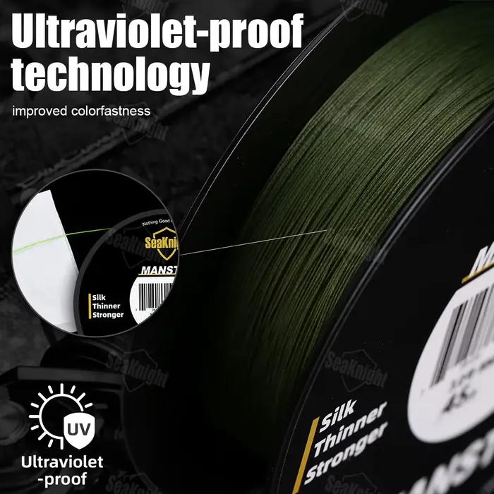 Ligne de pêche SeaKnight MONSTER W8 II 8 brins, PE multifilament lisse 150-500m, pour casting, 15LB à 100LB
