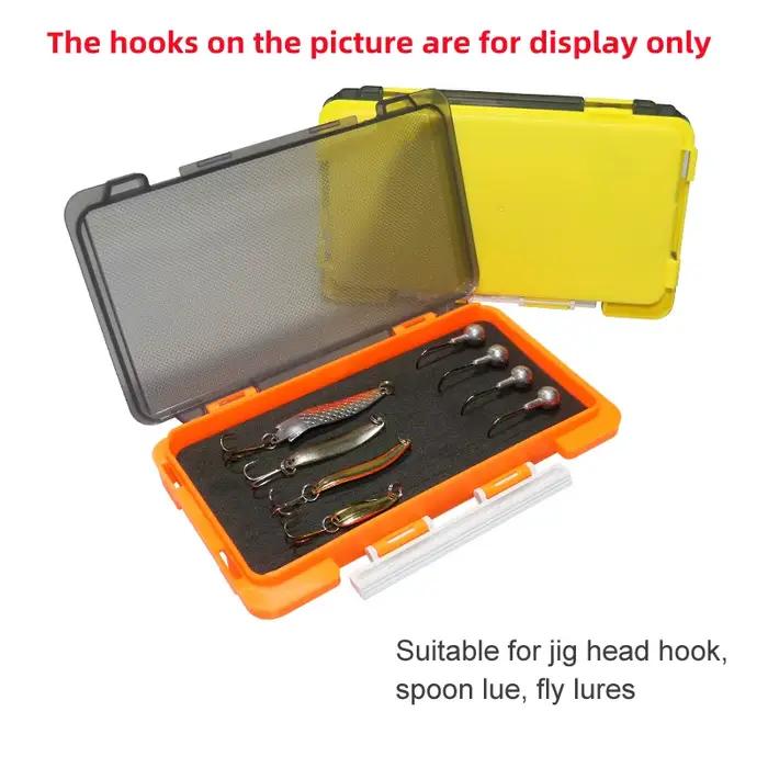 Boîte de rangement pêche avec mousse pour leurres, cuillères et hameçons, organisateur portable étanche