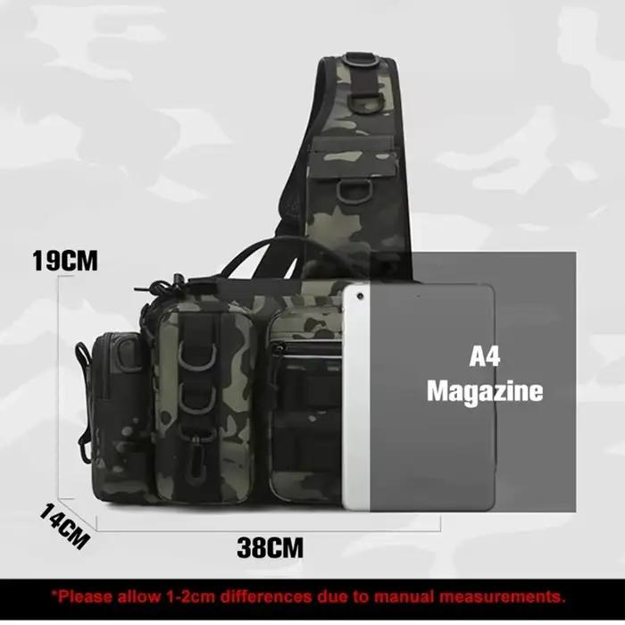 Sac à dos pêche avec porte-canne et rangement leurres - Sac banane technique pour hommes pêche à la mouche