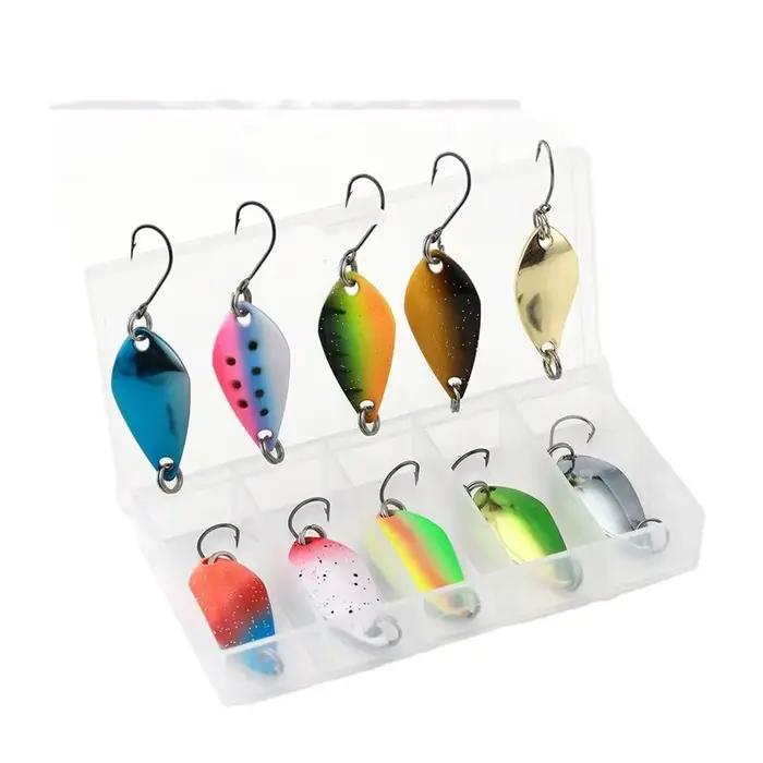 Kit leurres cuiller 2.5g/3.5g/5g - Spinner métal pour pêche truite et black bass en eau douce