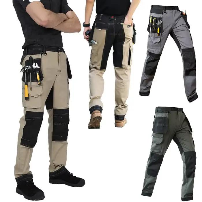 Pantalon cargo léger homme pêche - Respirant genouillères tactique pour randonnée et travail extérieur