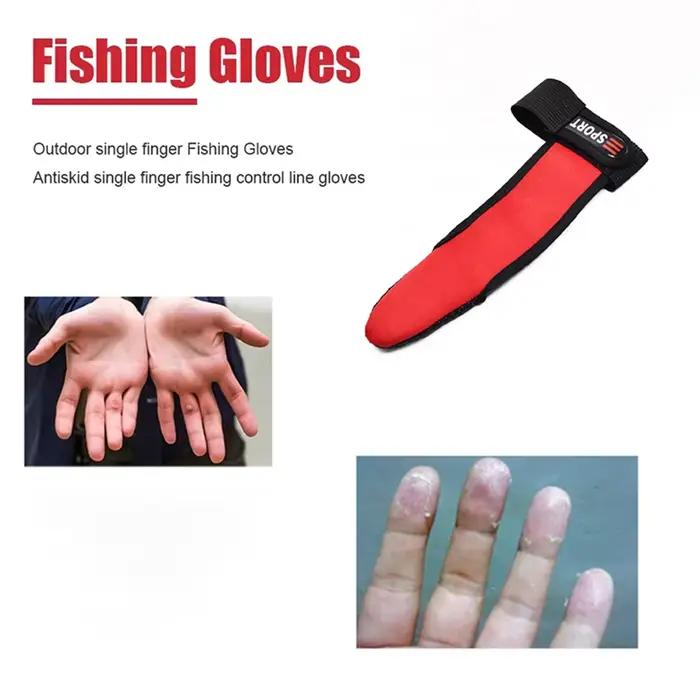 Gants de pêche 1 doigt protecteur respirant anti-dérapant anti-coupure pour carpe et pêche extérieure