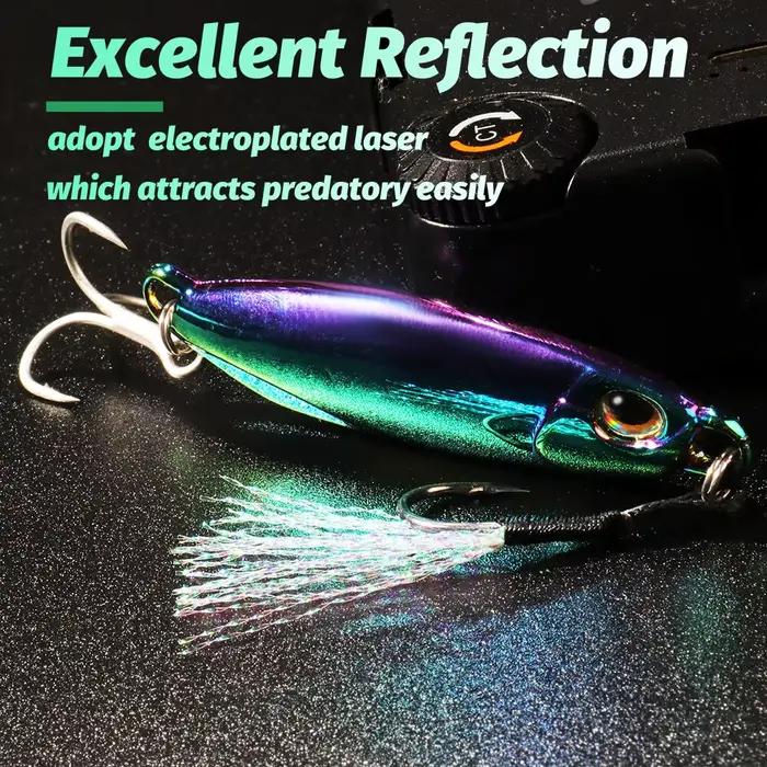 Leurre métal jig 10g à 40g pour brochet carpe - Swimbait cuiller pêche mer kit leurres artificiels