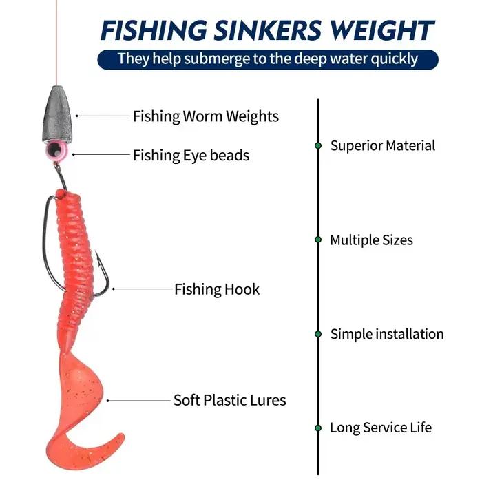 Plombs de pêche lestés 3.5g à 20g - Têtes de jig en plomb pour leurres et pêche au lancer