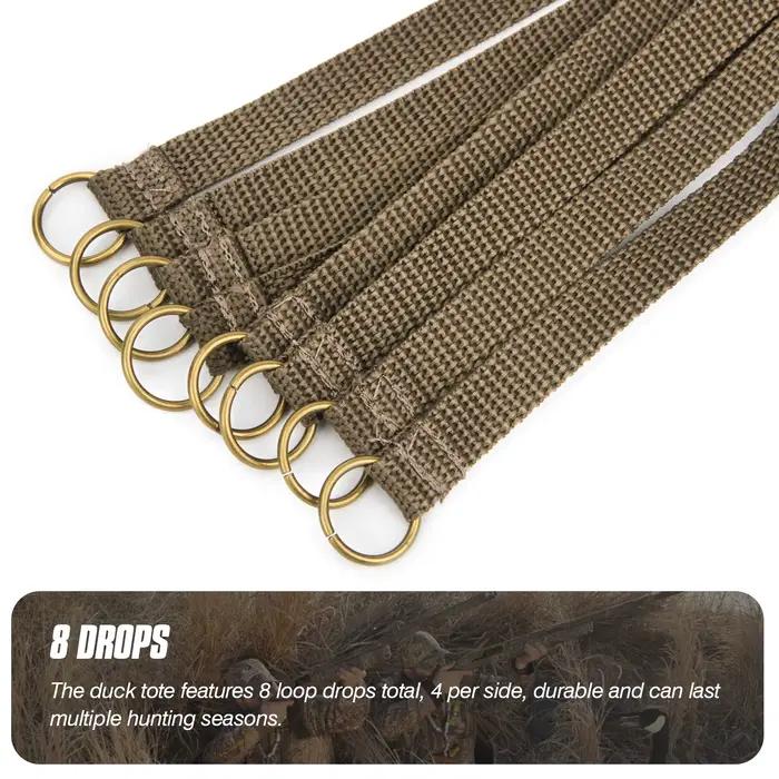 Porte-gibier GUGULUZA 8 anneaux bretelles cou - Accessoire chasse extérieur transport canards flottant