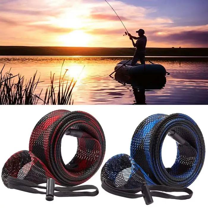 Protection cannes pêche tressée maille - Gant manchon tube canne - Accessoire prévention rayures