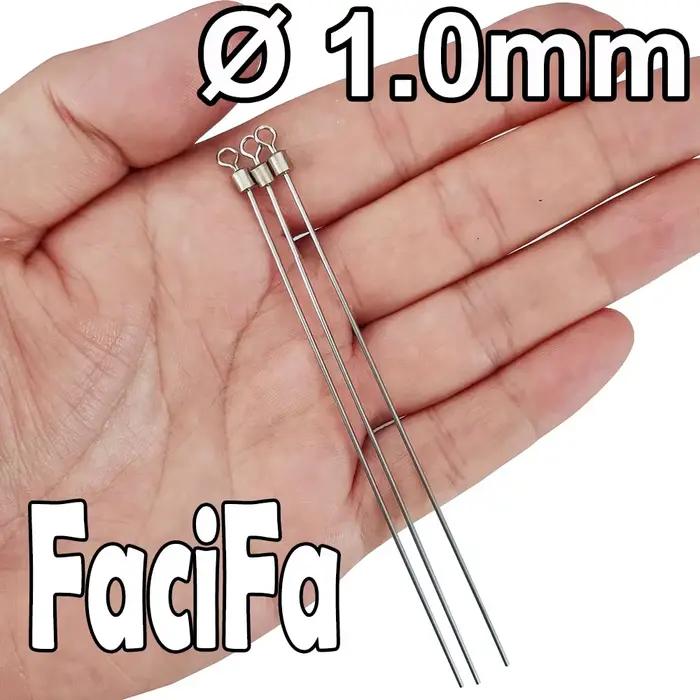 20 émerillons en acier dur pour pêche à la longue canne - Connecteur laiton pour montages résistants