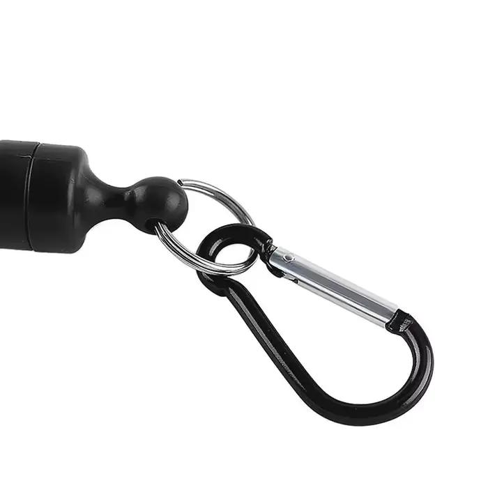 Mousqueton de pêche magnétique anti-chute avec porte-clés, accessoire de pêche pour matériel de pêche en extérieur
