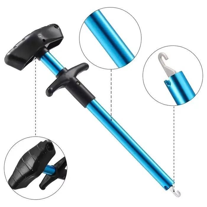 Décrocheur de hameçons en aluminium portable - Outil de sécurité pour retirer les hameçons facilement