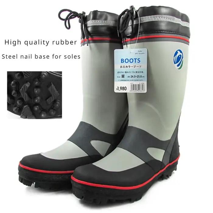 Chaussures de pêche homme semelles cloutées antidérapantes imperméables bottes pantalon