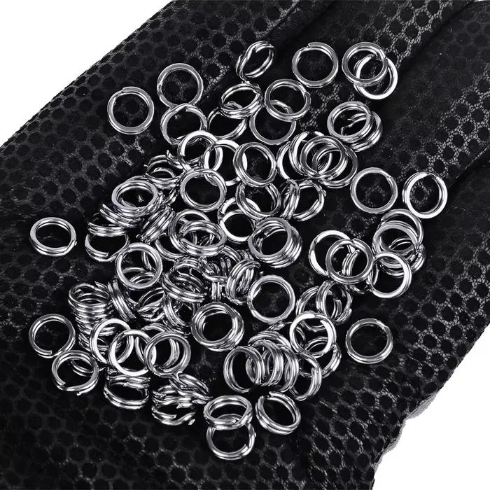 Lot de 200 à 250 anneaux split pêche inox haute résistance pour leurres et boîte à matériel