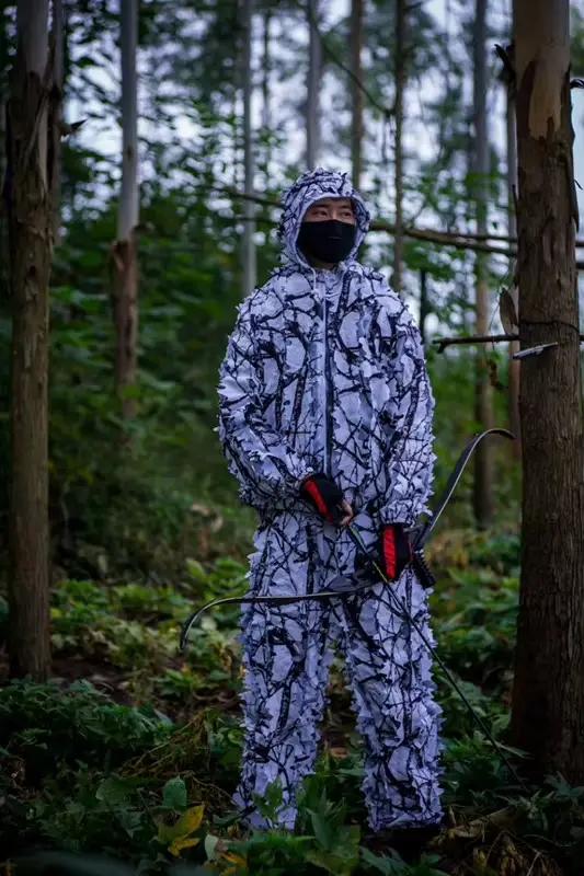 Combinaison neige feuille camouflage russe hiver ghille premium survie forêt arctique pêche glace