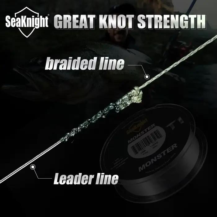 Ligne de pêche tressée SeaKnight 4 brins 8-100LB, pour mer et eau douce, 300m 500m 1000m