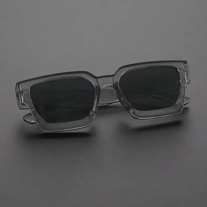 Lunettes carrées unisexes pêche plage - Monture plastique légère pour pêcheurs photographes