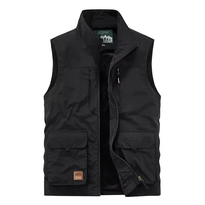 Gilet homme pêche randonnée multi-poches léger style utilitaire décontracté été printemps