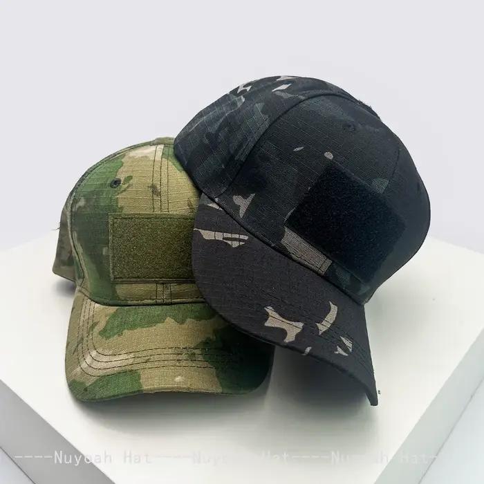 Casquette camouflage velcro réglable pêche - Chapeau baseball unisexe tactique protection solaire outdoor