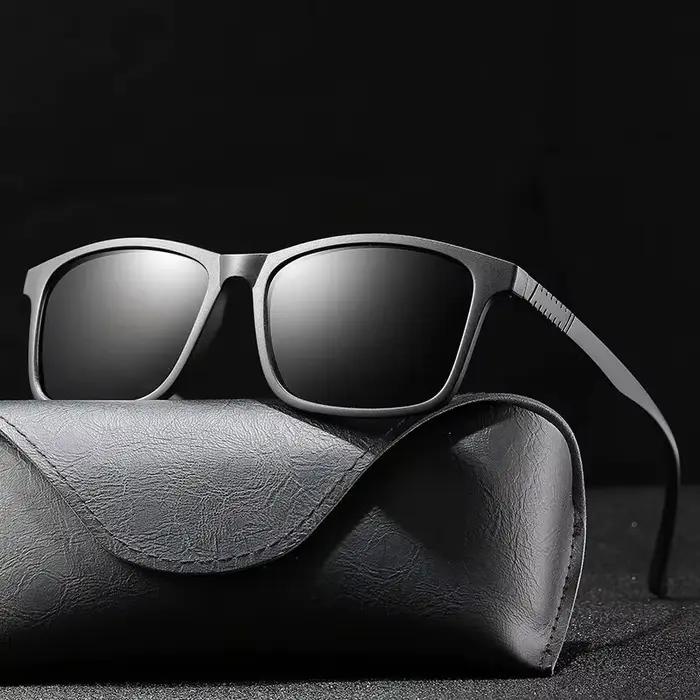 Lunettes de pêche vintage carrées ultra-légères pour hommes conduite et pêche design luxe