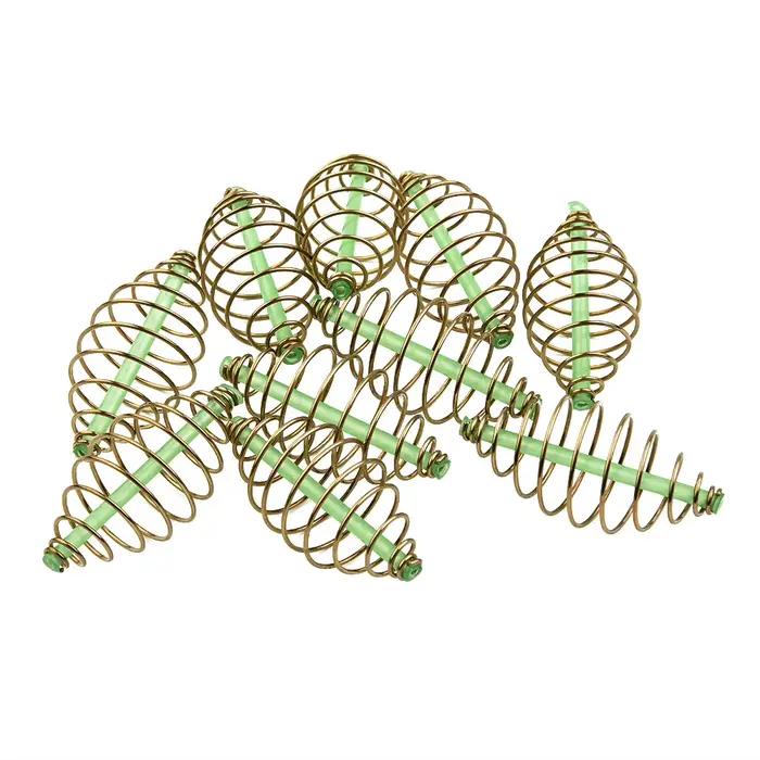 10 pièces feeders cages à ressort pour pêche à la carpe 2 à 5.5 cm, pour amorçage méthode en eau douce et mer