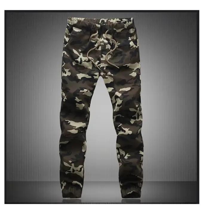 Pantalon camouflage militaire homme coton confortable pour pêche discrète en nature