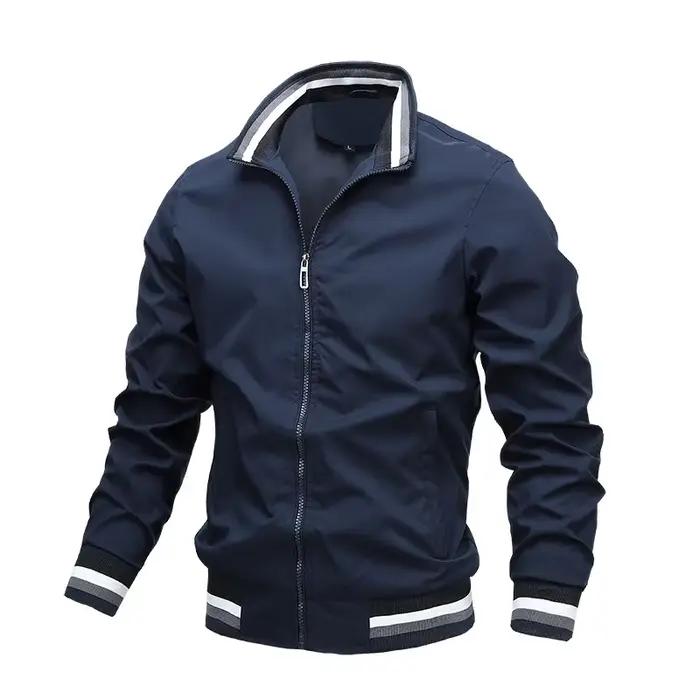 Veste bomber homme pêche imperméable coupe-vent col montant sport outdoor automne hiver