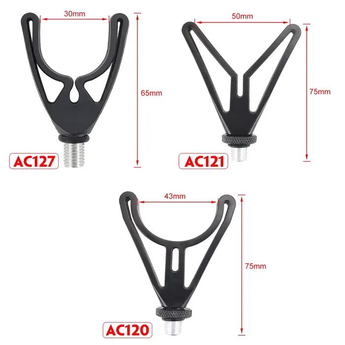 Support canne pêche carpe 2 pièces Hirisi pour piquets de berge - Rod rest head bank sticks
