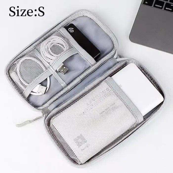 Grand organisateur de câbles de voyage - Pochette étanche portable pour câbles et électronique