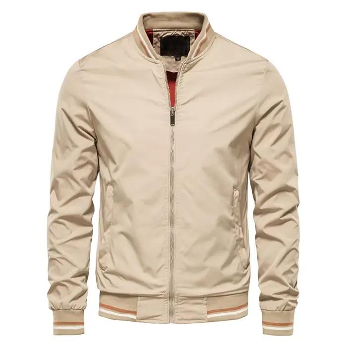 Bomber de pêche noir pour homme - Veste baseball slim fit printemps été automne qualité premium