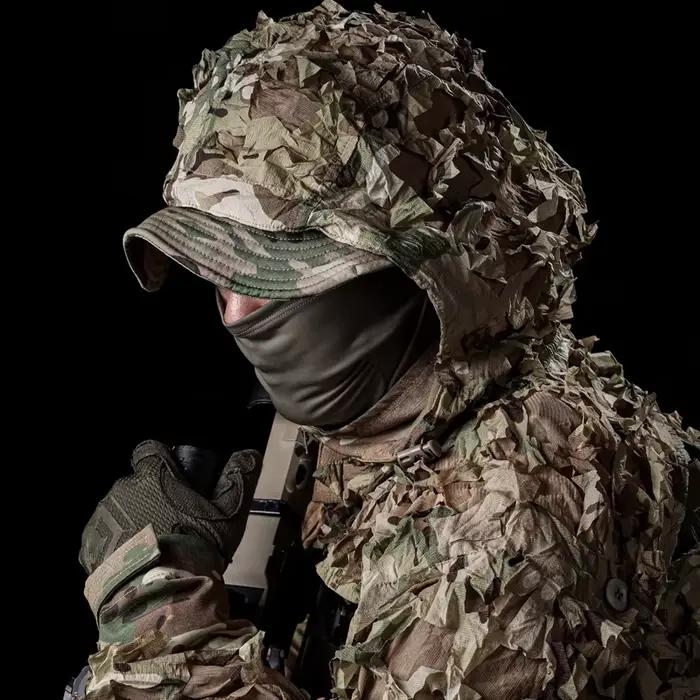 Casquette boonie tactique Branch Rock Lizard pour pêche jungle - Protection courte visière ajustable