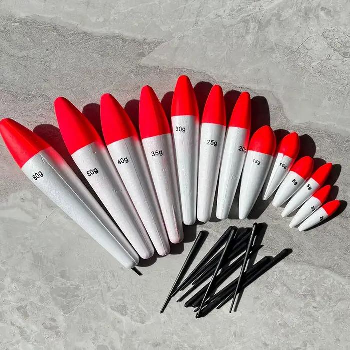 Lot de 5 flotteurs de pêche EVA pour mer et lancer, poids 2g à 50g, accessoires