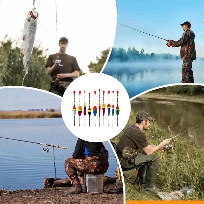 10 flotteurs truite ovale bois coulissant pêche basse ligne mousse dure basses accessoires pêcheur