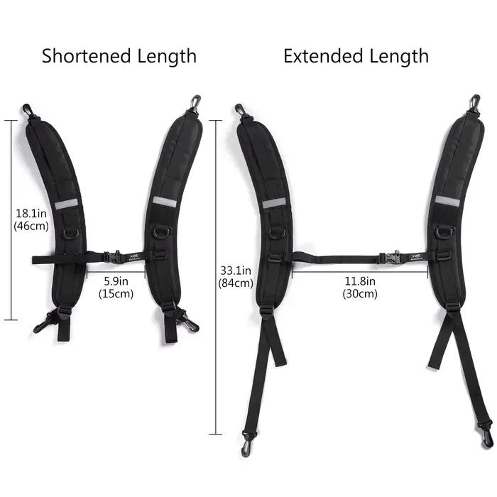 Sangles de remplacement rembourrées pour sac à dos de pêche - Réglables et confortables Bassdash