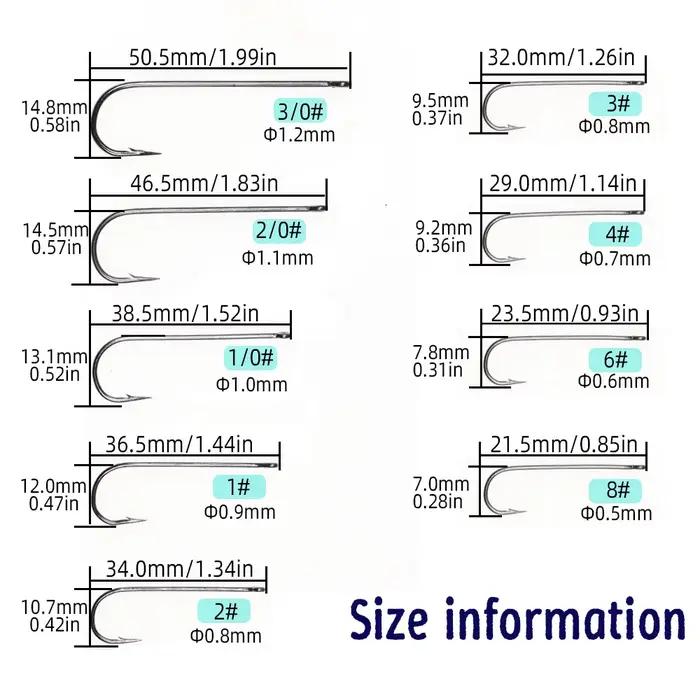50 hameçons Aberdeen longue tige #16 à 3/0 pour Sabiki Rig et pêche à la mouche