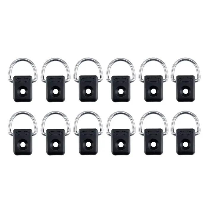 12 anneaux D fixation kayak - Rond oval pour canoë raft, accessoire fixation pêche sécurisée