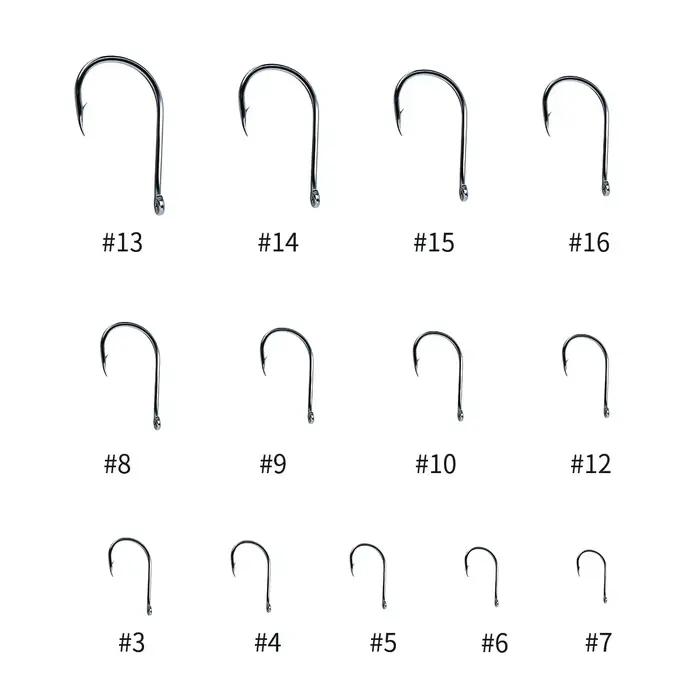 Lot de 50 hameçons simples haute carbone pour la pêche à la carpe - Hameçons barbelés affûtés chimiquement