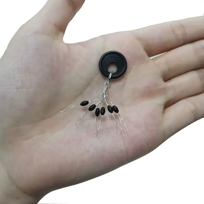 Lot 600 stop float perles caoutchouc noir - 100 groupes flotteur pêche accessoires