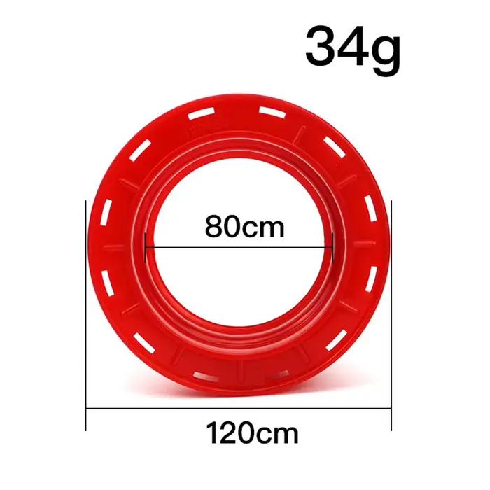 Bobine circulaire pour enroulement fil de pêche 120x80mm avec poignée plastique et anneau de guidage