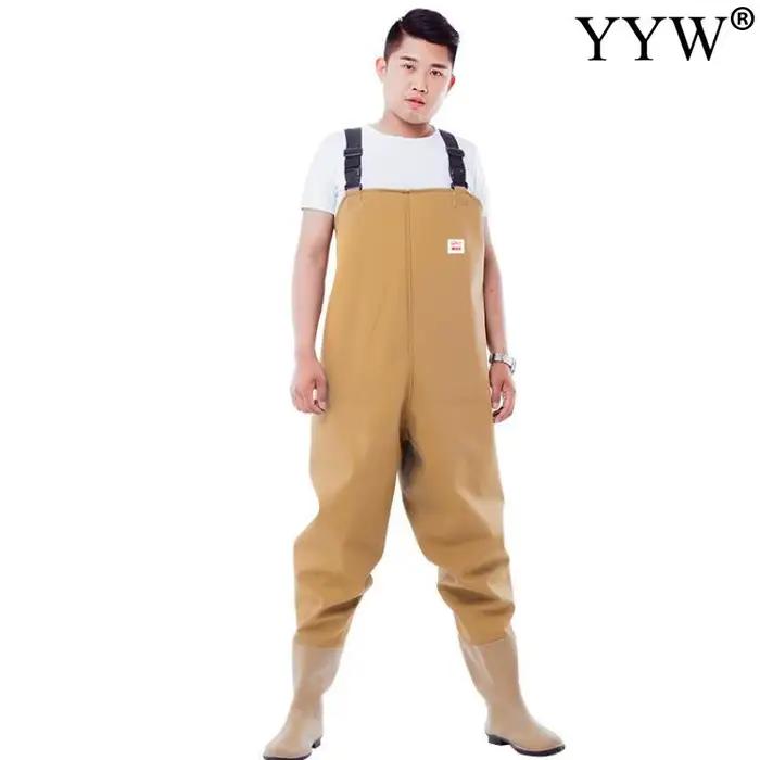 Kit waders pêche PVC imperméable combinaison complète avec bottes homme femme équipement pêcheur
