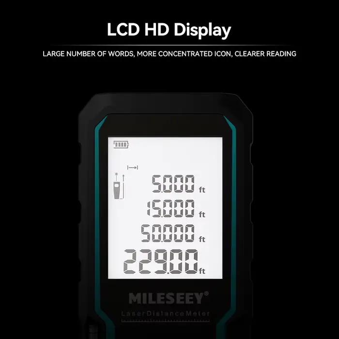 Télémètre laser Mileseey S6 40M/120M avec niveau à bulle - Outil précis pour pêche et repérage