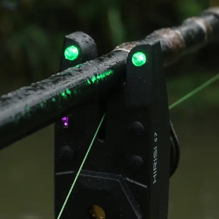 Kit d'alarme sans fil Hirisi S7 pour pêche à la carpe étanche avec indicateurs de touche