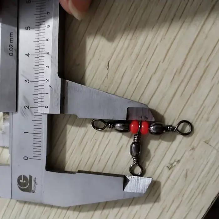 10/30/50Pcs Triple Swivels à Roulements pour Pêche - Accessoires Solides Connecteurs Hameçons Équipement