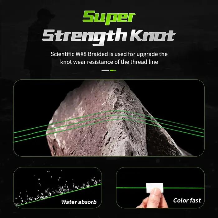 Ligne SOLOKING Micro Fly 100M/150M 8 brins extrêmement fine pour carpe, brochet, black bass