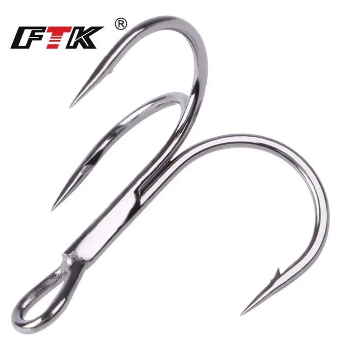 Hameçons triple FTK pour pêche au leurre, appâts et mouche, eau douce et mer