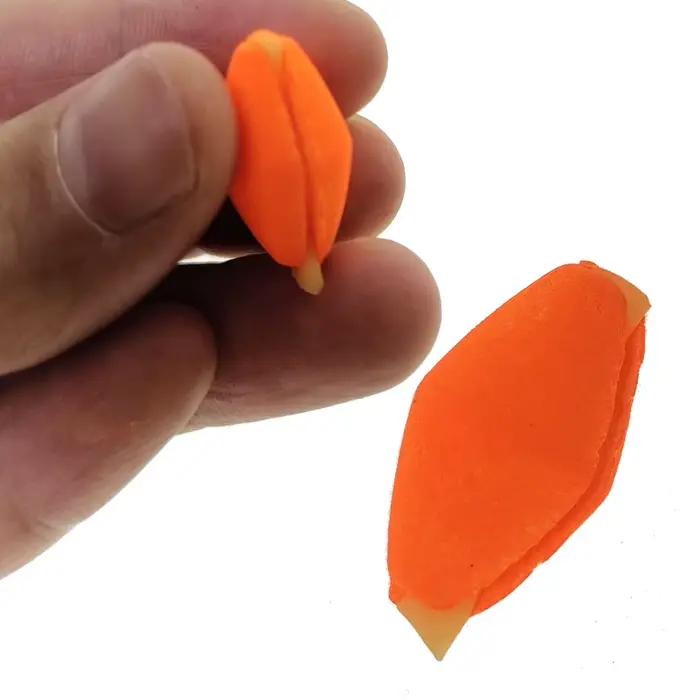 Indicateurs de touche fluorescents orange/jaune pour pêche à la mouche - 6 tubes en mousse haute visibilité