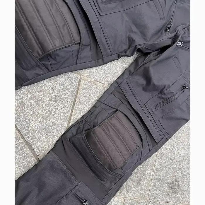 Pantalon urbain pêche noir respirant pour pêche urbaine et pêche en ville discrète