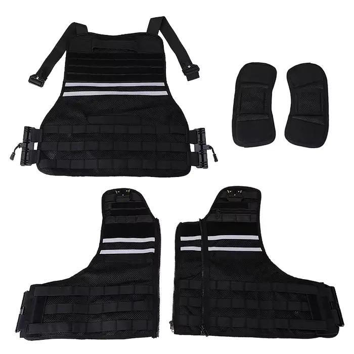 Gilet tactique Molle respirant et multifonction à maillage amovible pour pêche et duty