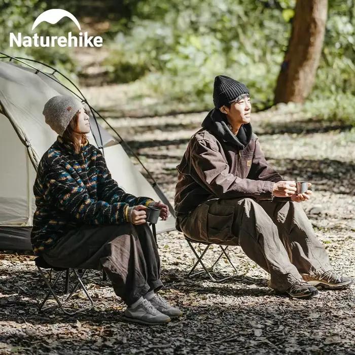 Chaise camping Naturehike 2024 ultra-légère aluminium - siège pêche pliant haute capacité plage